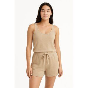 DYI Women's Knitted Sweater Short Tan Size Large